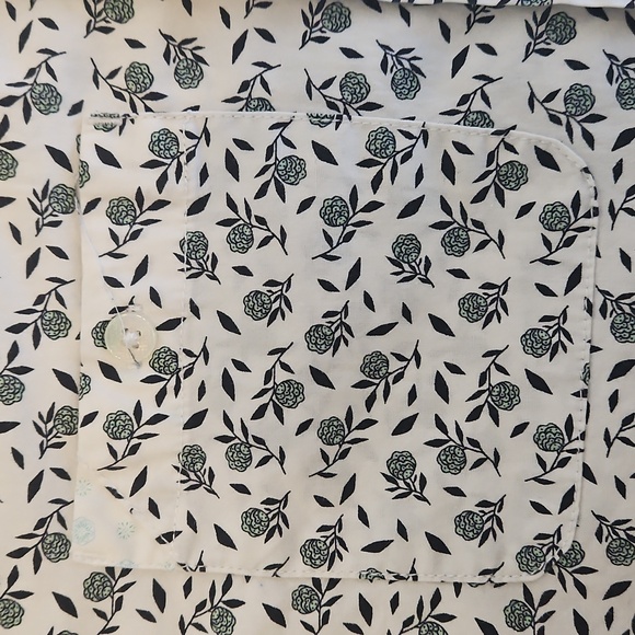 Alexander Julian Black and White Floral Men's Shirt - Picture 5 of 8